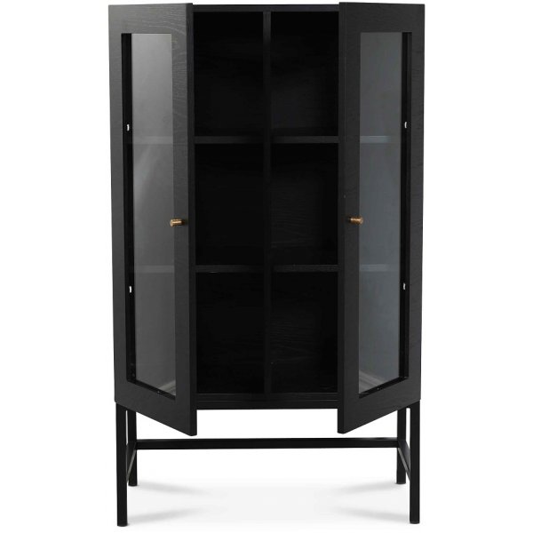 Carl vitrineskap (Highboard) - Svartbeiset eik Carl vitrineskap (Highboard) - Svartbeiset eik