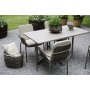 Spisegruppe Salt, gr teak: Slagbord inkludert 4 stk. gr Lincoln karmstoler