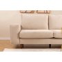 Berlin divan sofa med treben hyre - Krem