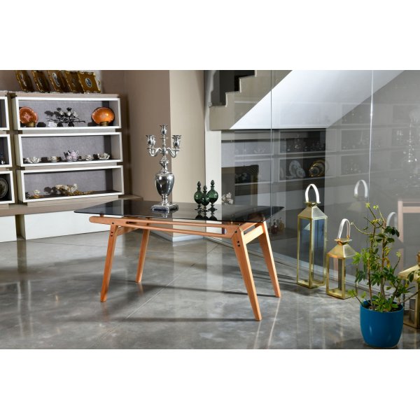 Palace spisebord 160 cm - Eik/glass