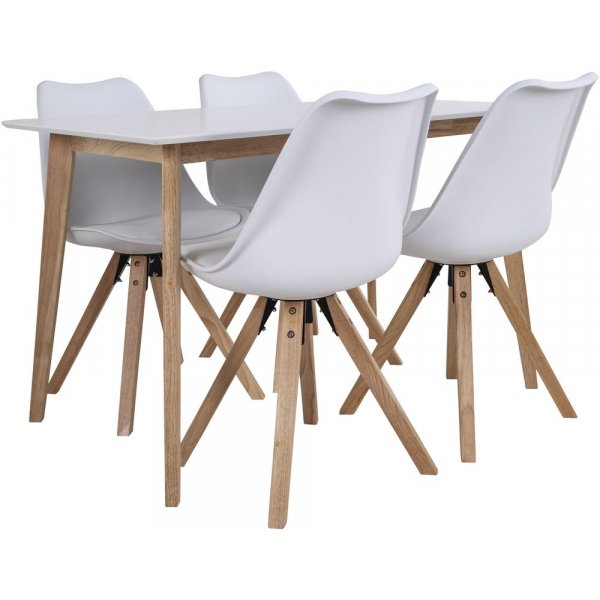 Vojens spisebord - Hvit/Natur - 120x70x75