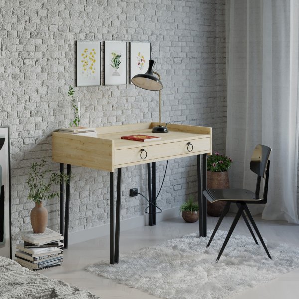 Sponge skrivebord - Eik