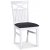 Fårö spisegruppe; spisebord 160/210x90 cm - Hvit / oljet eik med 6 skagenstoler med kryss i ryggen, grått sete