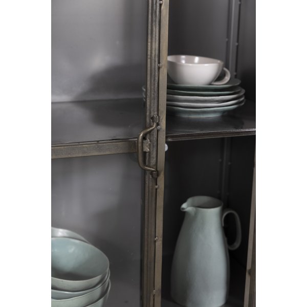 Industry vitrineskap i metall - Metall / Glass