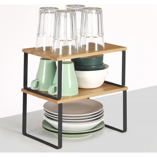 Spezia krydderhylle, 2 stk - Beige/svart Spezia krydderhylle, 2 stk - Beige/svart