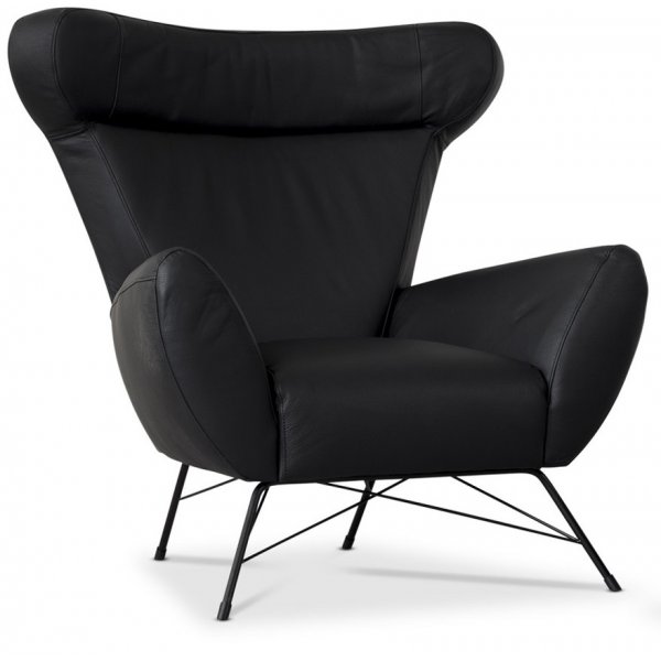 Winston �relappstol - Svart skinn