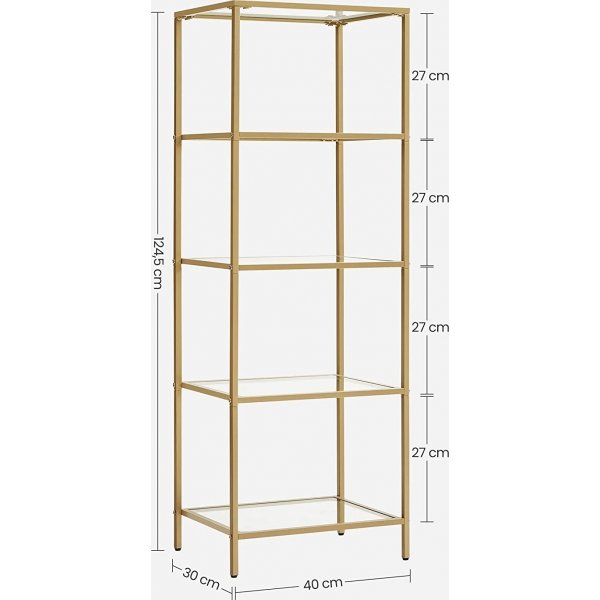 Leoni hylle 124,5 cm - Gull Leoni hylle 124,5 cm - Gull