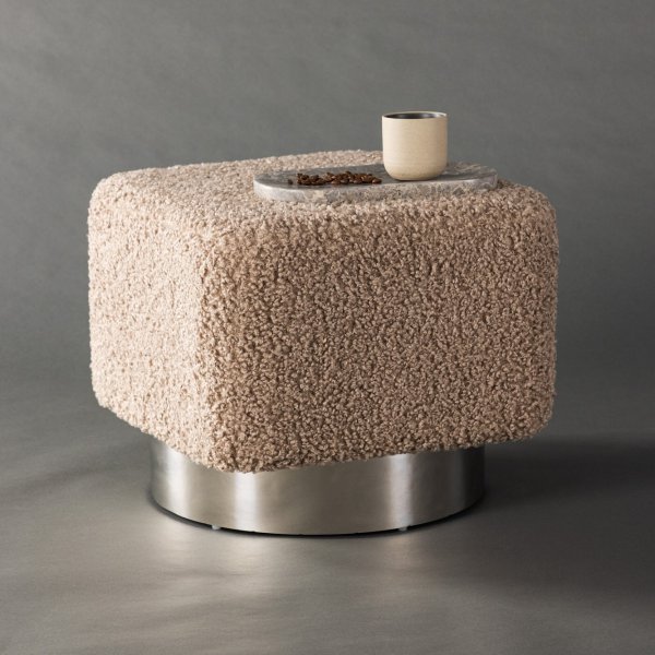 Newton puff - Brun Teddy/Sølv Newton puff - Brun Teddy/Sølv