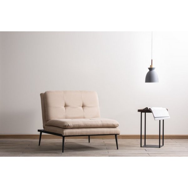 Kulperd sovestol nedfellbar - Hvit/svart