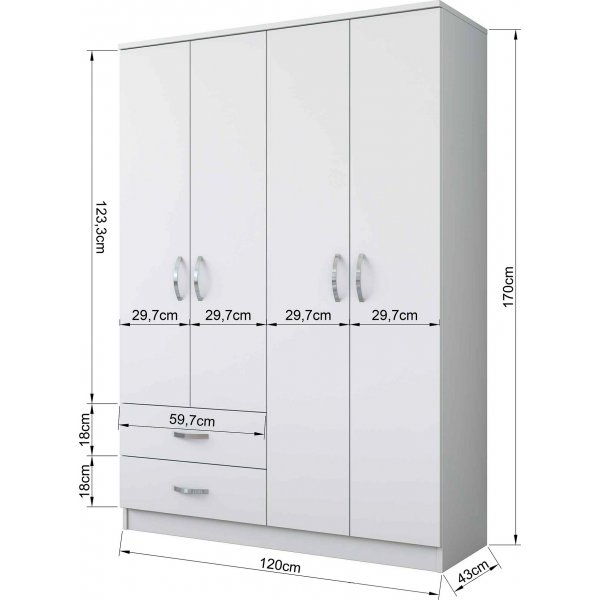 Baderomsgarderobe 1 - Hvit