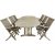 Salt utespisegruppe. Ovalt bord p 180-240 cm med 6 spisestoler med armlener - Gr teak
