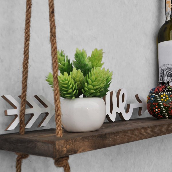 Abstrakt vegghylle 42 - Valnøtt Abstrakt vegghylle 42 - Valnøtt