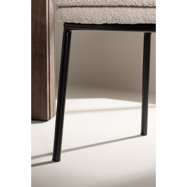 Agnes spisestol - Hvit boucle