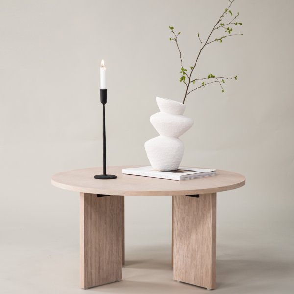 Askerön salongbord Ø80 cm - Whitewash Askerön salongbord Ø80 cm - Whitewash