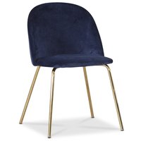 Giovani velvet stol - Blå/Messing Giovani velvet stol - Blå/Messing