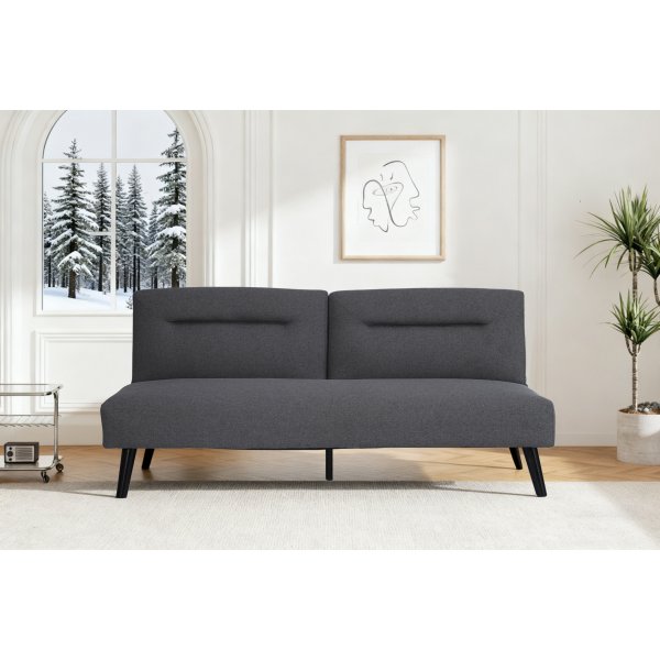 Sovesofa Kiruna - Mørkegrått stoff | 179 cm Sovesofa Kiruna - Mørkegrått stoff | 179 cm