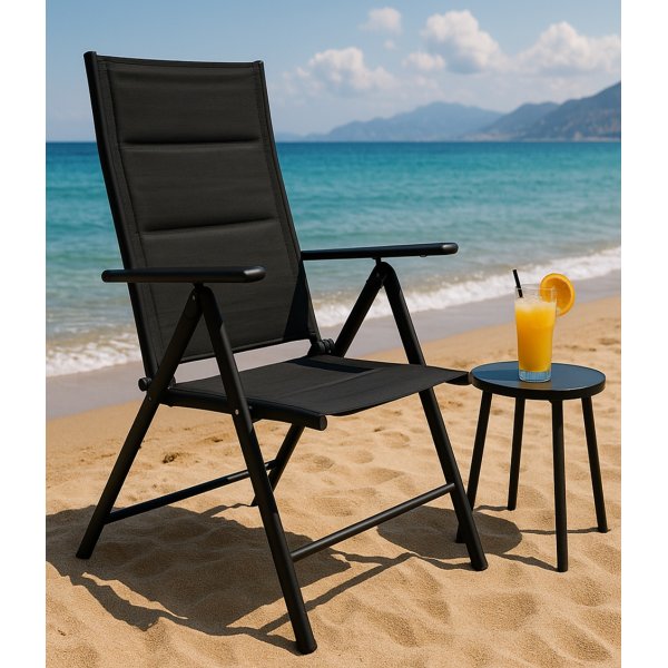 Asta svart posisjonsstol med polstret rygg og sete Asta svart posisjonsstol med polstret rygg og sete