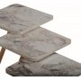 Trippelsett bord 34 x 34 cm - Grmarmorert