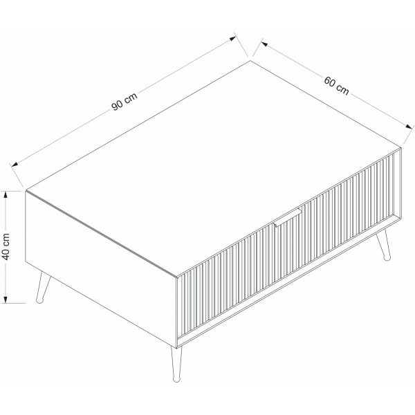 Lux salongbord 90 x 60 cm - Beige Lux salongbord 90 x 60 cm - Beige