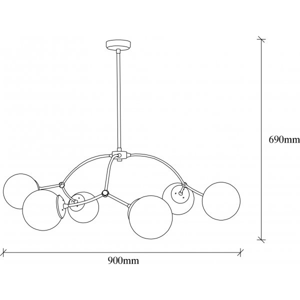 Chromozom taklampe 1022 - Sort Chromozom taklampe 1022 - Sort