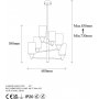 Arve taklampe 10175 - Sort/antikk/hvit