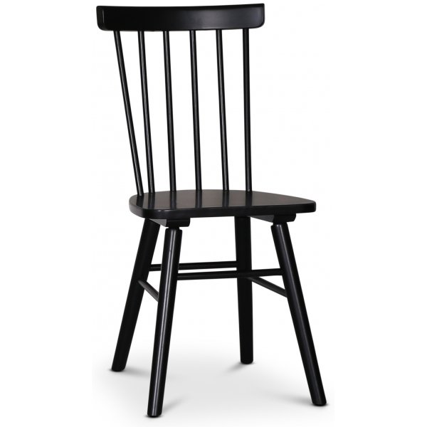 Dipp spisegruppe; spisebord, 180x90 cm med 6 svarte Orust pinnestoler Dipp spisegruppe; spisebord, 180x90 cm med 6 svarte Orust pinnestoler