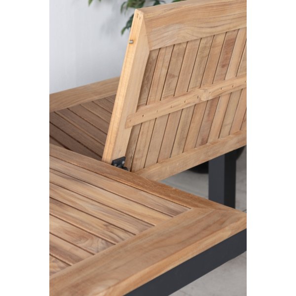 Panama spisebord 210 x 90 cm - Sort/Naturlig