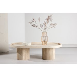 Salongbord Krille 120x60 cm - travertin-look