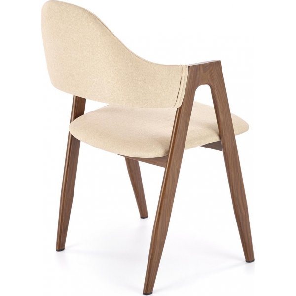 Spisestol valnøtt - Beige Spisestol valnøtt - Beige