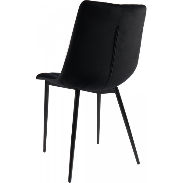 Kayla stol - Svart fl�yel