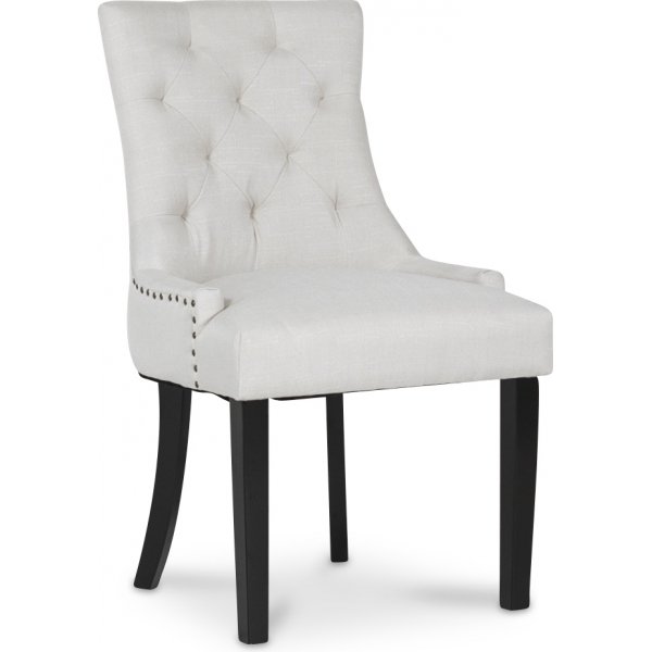 Tuva Eastport spisestol med nagler - Beige lin