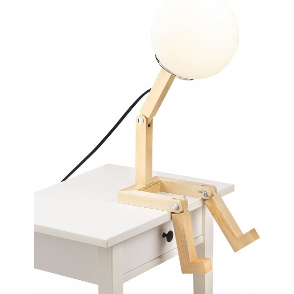 Milet bordlampe, opal - Naturell