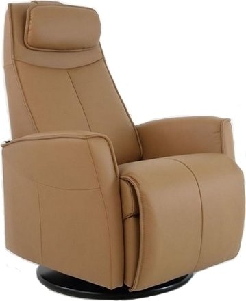 Hjellegjerde Loft recliner-lenestol (elektrisk funksjon) - Brun helskinn