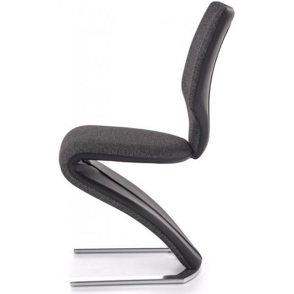 Zackary spisestol - Mrk gr/svart