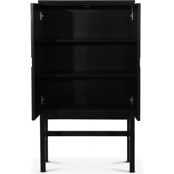 Level skap med glatte d�rer - Svart