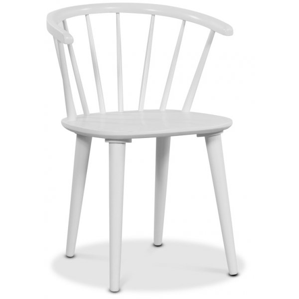 Rosvik spisegruppe grått rundt bord med 4 stk hvite Dalsland Pinnstolar + 3.00 x Møbelføtter Rosvik spisegruppe grått rundt bord med 4 stk hvite Dalsland Pinnstolar + 3.00 x Møbelføtter