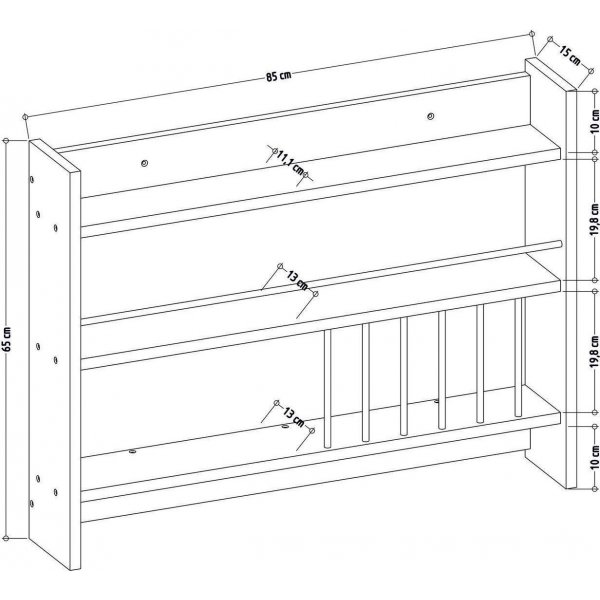 Kolin vegghylle - Eik
