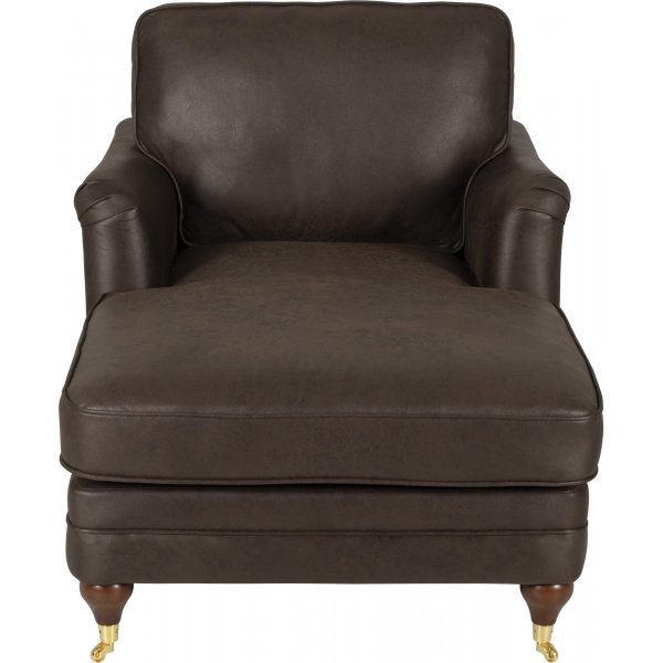 Howard Watford Deluxe Divan Lenestol - Vintage brunt kunstskinn Howard Watford Deluxe Divan Lenestol - Vintage brunt kunstskinn