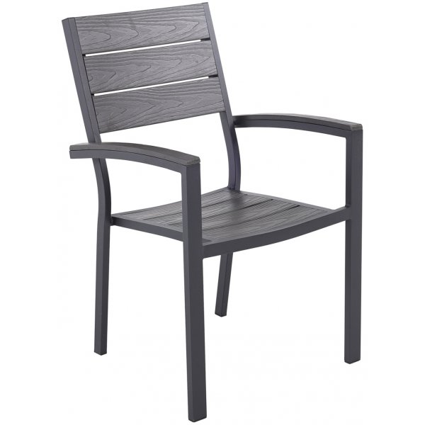 Spisegruppe 6 stoler og spisebord 205 x 90 cm svart/grå - Las Vegas Spisegruppe 6 stoler og spisebord 205 x 90 cm svart/grå - Las Vegas