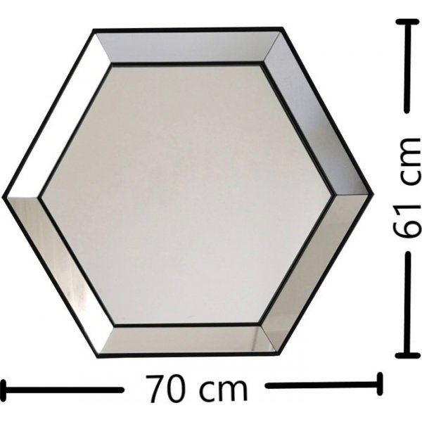 Alcantra speil 70 cm - S�lv