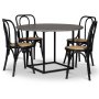 Sintorp spisegruppe, rundt spisebord 115 cm inkludert 4 stk. Samset stoler i byd tre - betong (laminat)