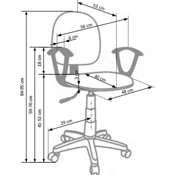 Marwa kontorstol - Grå Marwa kontorstol - Grå