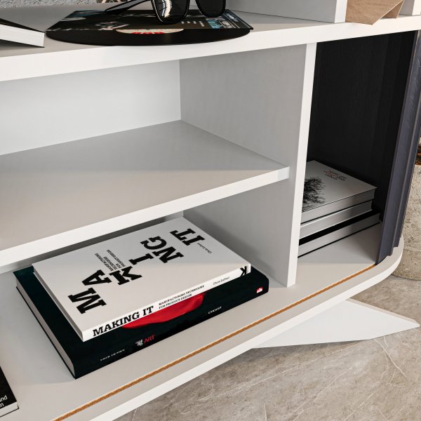 Stormy skjenk - Hvit/antrasitt Stormy skjenk - Hvit/antrasitt