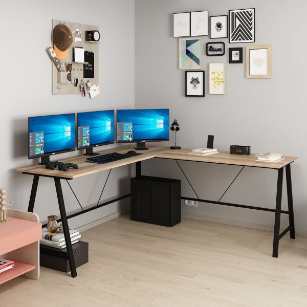 Team hjørnepult 180 x 60 cm - Mørk brun Team hjørnepult 180 x 60 cm - Mørk brun