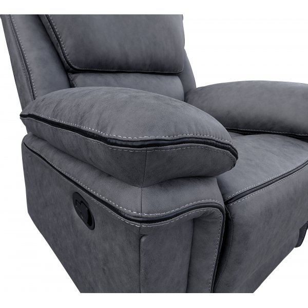 Reclinerlenestol Riverdale - Grå (Mikrofiber) Reclinerlenestol Riverdale - Grå (Mikrofiber)