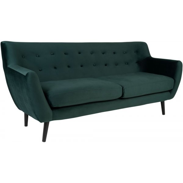 Monte 3-seters sofa - M�rkegr�nn/svart