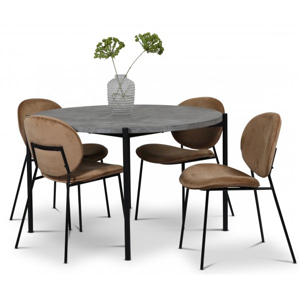 Rondo stol - Brun (Flyel)