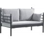 Manyas 2-seters utesofa - Svart/ryk