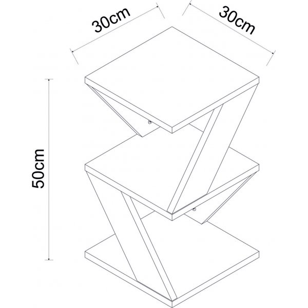 Albeni sidebord 30 x 30 cm - Safir eik Albeni sidebord 30 x 30 cm - Safir eik