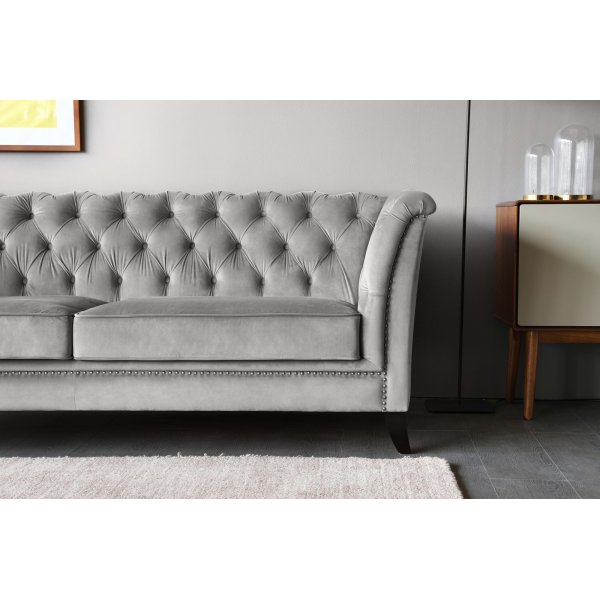 Sofa Chesterfield 3-seter gr - Henry